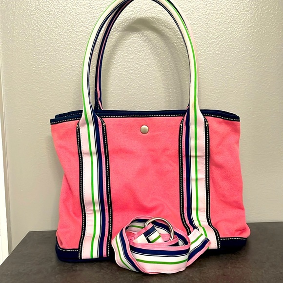 Preloved J Crew 100% cotton tote with matching belt - Picture 1 of 7